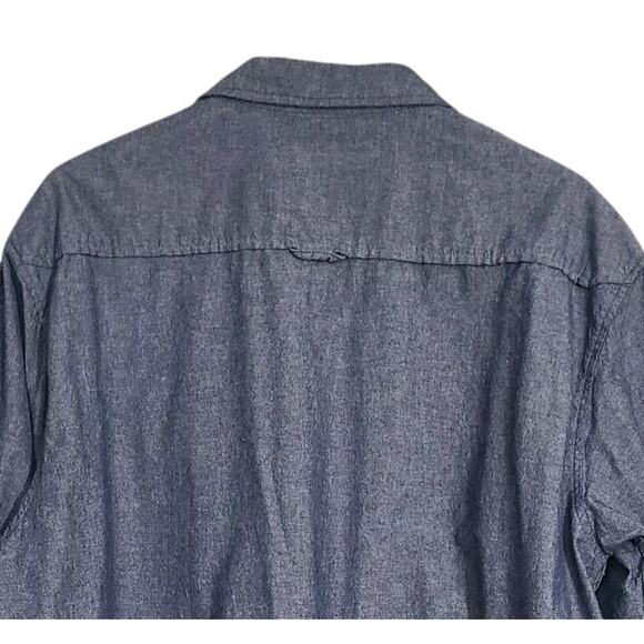 Lincoln Outfitters Men's Chambray Denim Short Sleeve Pearl Snap Shirt XLT - Picture 4 of 7